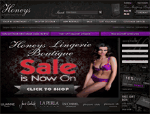 Tablet Screenshot of honeyslingerieboutique.com